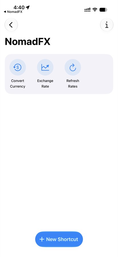 NomadFX shortcuts