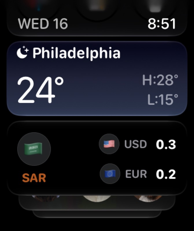 Watch face with the NomadFX complication